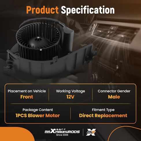 maXpeedingrods HVAC Blower Motor with Fan Cage for BMW X5 X6, F15 F16, 2014-2019 All Engines 2.0L 3.0L 4.4L L4 L6 V8, Replaces# 64119291177 in Saudi Arabia