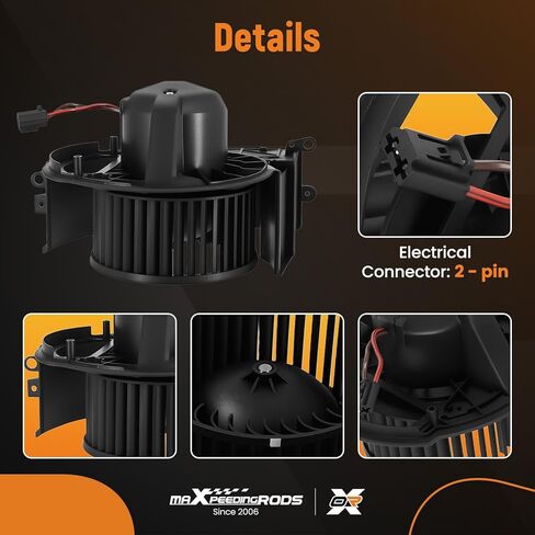 maXpeedingrods HVAC Blower Motor with Fan Cage for BMW X5 X6, F15 F16, 2014-2019 All Engines 2.0L 3.0L 4.4L L4 L6 V8, Replaces# 64119291177 in Saudi Arabia