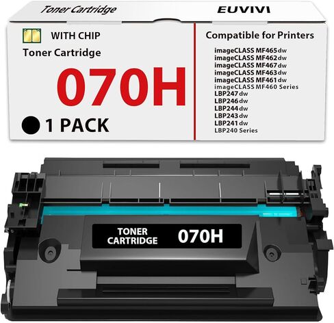 خرطوشة حبر بديلة 070 متوافقة مع خرطوشة حبر Canon 070 070H لطابعة imageCLASS MF465dw MF462dw LBP246dw LBP247dw (عبوة واحدة) in Kuwait