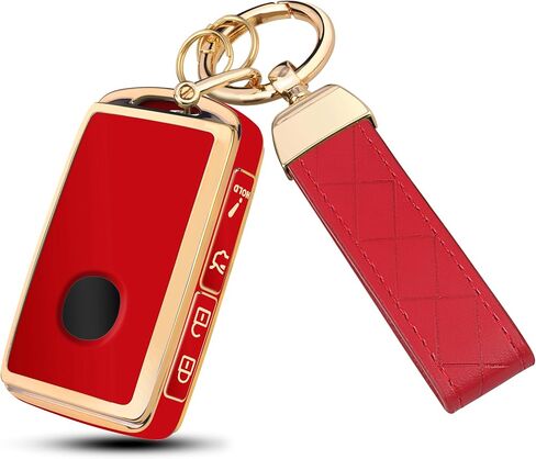 FT FUNTOR for Mazda Key Fob Cover,4 Buttons with Silver Edge TPU Key Cover,Compatible with Mazda 3/6/3 Hatchback/CX-5/CX-6/CX-9/CX30/CX-50/CX-70/CX-90 (B-Pink) in Saudi Arabia