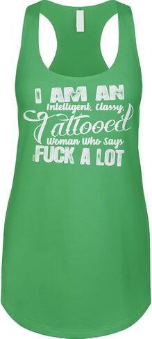 Blittzen Womens Racerback Tank an Intelligent Classy Tattooed Woman in Saudi Arabia