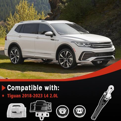 5PCS Engine Mounts & Automatic Trans. Mount Compatible with 2018-2023 Volkswagen Tiguan L4 2.0L Turbocharged Replace# 5Q0198037F 5Q0198037F 5Q0199855C 3Q0199262M 5QA19955AP in Kuwait