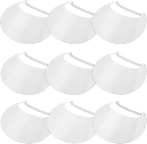 Hanaive 9 Pcs Foam Sun Visors for Women Adjustable Solid Sun Visor Hat with String for Beach, Kids' Arts and Crafts in Saudi Arabia