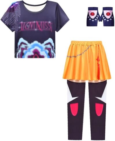 طقم ملابس تنكرية لطيفة للمطربين، قميص وسروال للفتيات in Kuwait