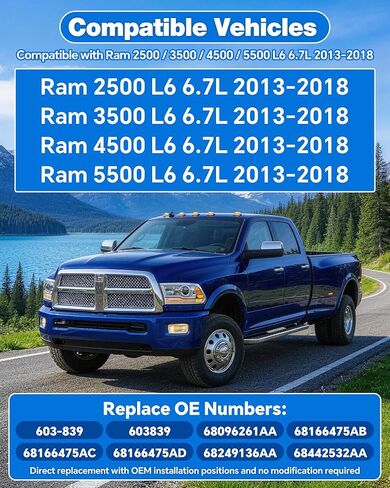 603-839 خزان خزان سائل التبريد مع مستشعر وغطاء لرام 2500 3500 4500 5500 L6 6.7L 2013-2018، يستبدل # 68166475AC 68096261AA 68166475AB خزان تجاوز سائل التبريد، سبائك الألومنيوم in Kuwait