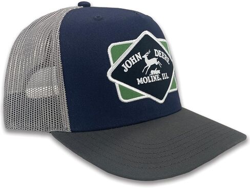 John Deere Diamond Patch Trucker Hat, Navy Blue and Charcoal in Saudi Arabia