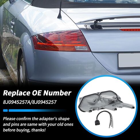 Left Rear Tail Light Bulb Holder Harness for Audi TT MK2 2006-2014 Tail Light Bulb Holder with Lamp Socket Plug Replace 8J0945257A/8J0945257 in Saudi Arabia