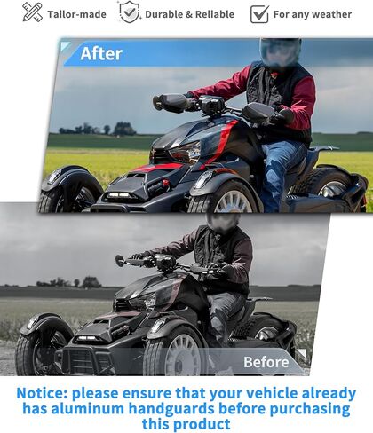 KEWISAUTO Handguards Protector Wind Deflectors for Can Am Ryker, Plastic Hand Guards Air Deflector Kit for Can-Am Ryker 600 900 Sport Rally Edition All Models Accessories (2PCS, Replace #219400894) in Saudi Arabia