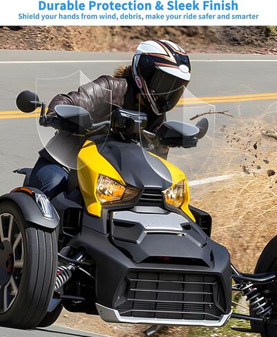 KEWISAUTO Handguards Protector Wind Deflectors for Can Am Ryker, Plastic Hand Guards Air Deflector Kit for Can-Am Ryker 600 900 Sport Rally Edition All Models Accessories (2PCS, Replace #219400894) in Saudi Arabia