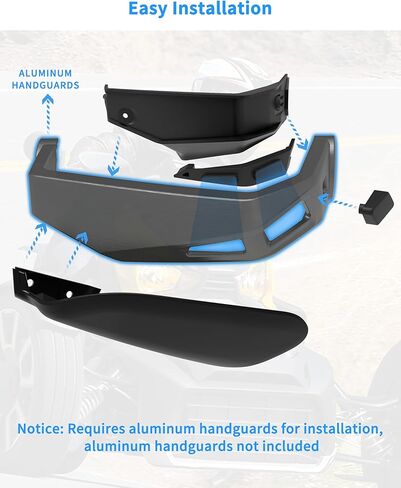 KEWISAUTO Handguards Protector Wind Deflectors for Can Am Ryker, Plastic Hand Guards Air Deflector Kit for Can-Am Ryker 600 900 Sport Rally Edition All Models Accessories (2PCS, Replace #219400894) in Saudi Arabia