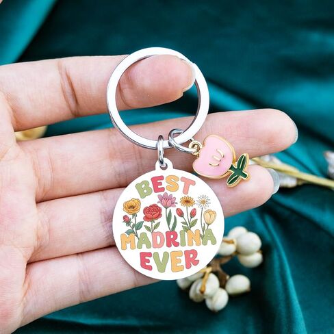 Godmother Proposal Gift Madrina Gifts Keychain from Godchild for Women Aunt Cute Godmom Mothers Day Christmas Birthday Idea Present in Saudi Arabia