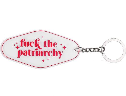Fuck The Patriarchy Feminist Keychain - Motel Keyring - Retro - Women Empowerment in Saudi Arabia