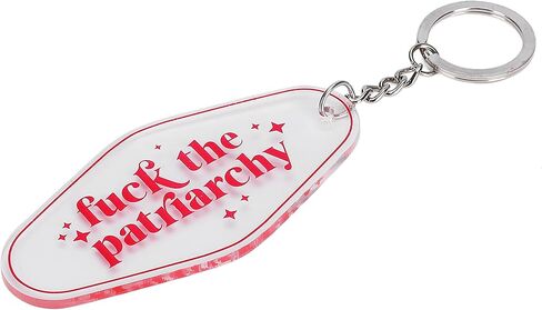 Fuck The Patriarchy Feminist Keychain - Motel Keyring - Retro - Women Empowerment in Saudi Arabia