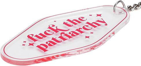 Fuck The Patriarchy Feminist Keychain - Motel Keyring - Retro - Women Empowerment in Saudi Arabia