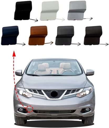 Car Front Bumper Tow Hook Cover Cap Towing Eye for Nissan Murano CrossCabriolet AWD 2011 2012 2013 2014 62086-1GROH (Gray, Right Passenger Side) in Saudi Arabia