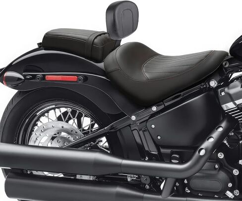 وسادة مسند الظهر للسائق والراكب الأمامي متوافقة مع Harley Softail Street Bob FXBB Standard FXST Slim FLSL 2018-2025، أسود B in Kuwait