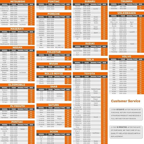 غطاء سيارة مكون من 10 طبقات مقاوم للماء في جميع الأحوال الجوية، أغطية سيارة مبطنة من القطن الناعم للسيارات وغطاء ثلجي للسيارة مع سحاب للباب، مناسب عالمي لسيارة السيدان مقاس 186 بوصة - 193 بوصة طول، مقاس A5 (انظر جدول المقاسات) in Kuwait