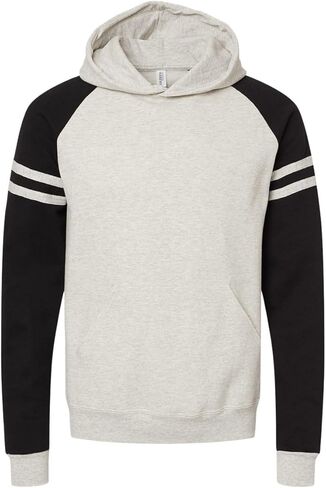 Jerzees Mens Nublend Varsity Colorblocked Raglan Hooded Sweatshirt, M in Saudi Arabia