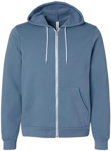 Unisex Full-Zip Hoodie in Steel Blue by Bella + Canvas in Saudi Arabia