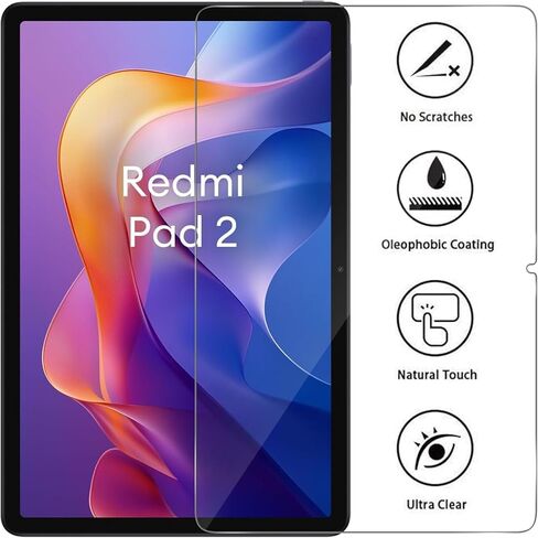 [عبوة من قطعتين] واقي شاشة لهاتف Xiaomi Redmi Pad SE 2023 مقاس 11 بوصة من الزجاج المقسى مضاد للخدش وسهل التركيب in Kuwait