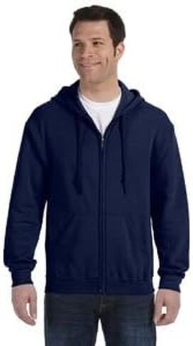 Product of Brand Gildan Adult Heavy Blend 8 oz, 50/50 Full-Zip Hood - Navy - 3XL - (Instant Savings of 5% & More) in Saudi Arabia