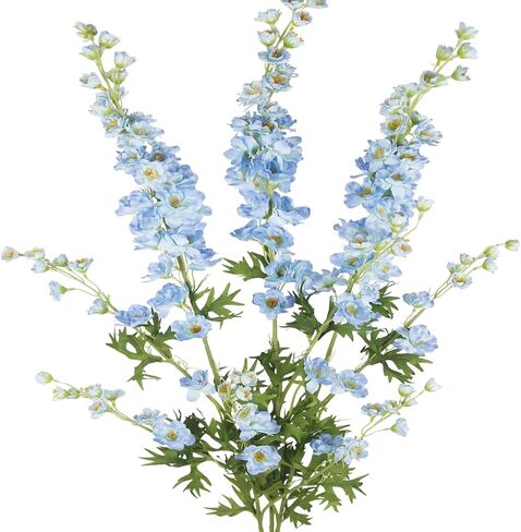 3 Pcs Delphinium Artificial Flowers Bulk 35" Long Stem Silk Larkspur Flowers Artificial Snapdragon Flower Stems Pink Faux Bouquets for Tall Vase Floral Arrangements Home Outdoor Wedding Decor in Saudi Arabia