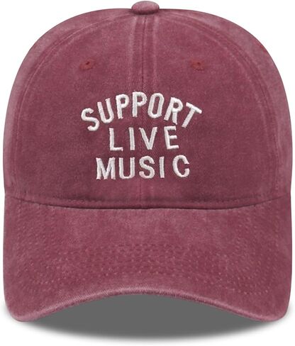 Funny Vintage Embroidered Baseball Cap, Adjustable Cotton Dad Hat for Men Women, Music & Walking Outdoor Gifts in Kuwait