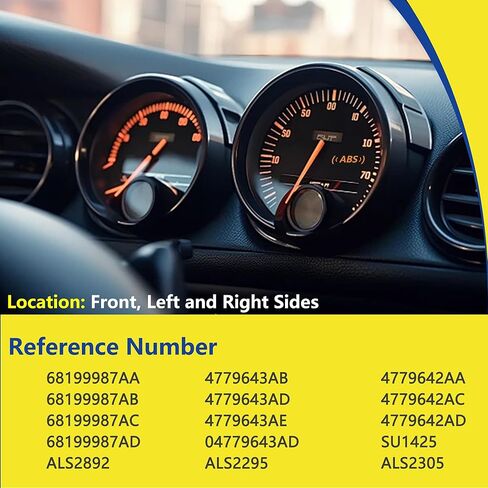 ABS Wheel Speed Sensor Front Rear Left Right Fit for 2015-2022 Chrysler (RWD) 300, Dodge Challenger (RWD), Dodge Charger (RWD) 2015 2016 2017 2018 2019 2020 2021 2022, ALS2892 ALS2295 ALS2305, 4pcs in Kuwait