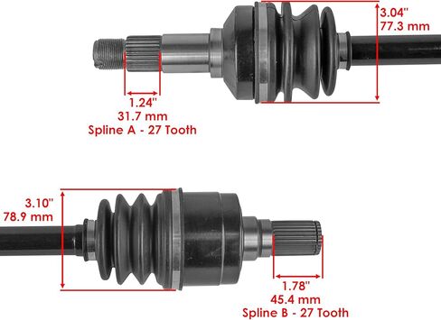 Caltric Rear CV Axle Compatible with Yamaha YXZ1000 EPS 2016 / YXZ1000R EPS 2017-2018 2022-2024 / YXZ1000R SS EPS 2017-2018 2022-2024 in Saudi Arabia