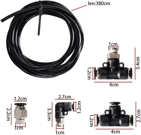 OYSTERBOY Push Lock Black Vacuum Fitting Kit, Turbo Wastegate and Solenoid, for Turbo Vehicles in Kuwait