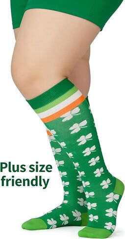 Veachog St Patricks Day Shamrock Socks, Halloween Skeleton Socks for Men Women Adult in Kuwait