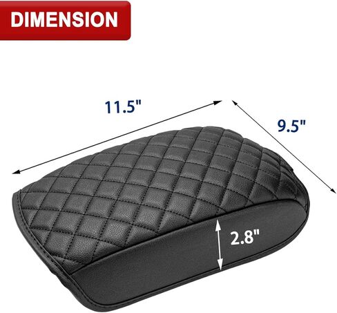 KBH Center Console Armrest Cover for Jeep Compass 2017 2018 2019 2020 2021, Middle Console Lid Covering, Arm Rest Cushion Pad, Vinyl Leather Interior Accessories, Black in Saudi Arabia