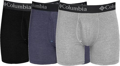 Columbia Men's Performance Stretch Boxer Briefs 3 Pair, Black/Port Royale/India Ink, XX-Large in Saudi Arabia