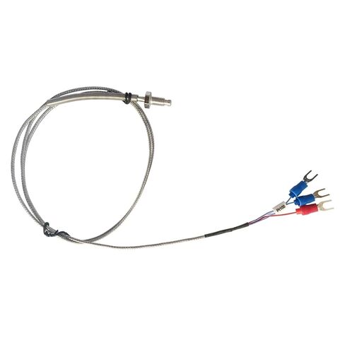 M6 Thread PT100 Thermocouple PT100 Temperature Sensor 0-800℃ Two Layers Terminals with 5M Anti-Interference Shielding Wire in Saudi Arabia
