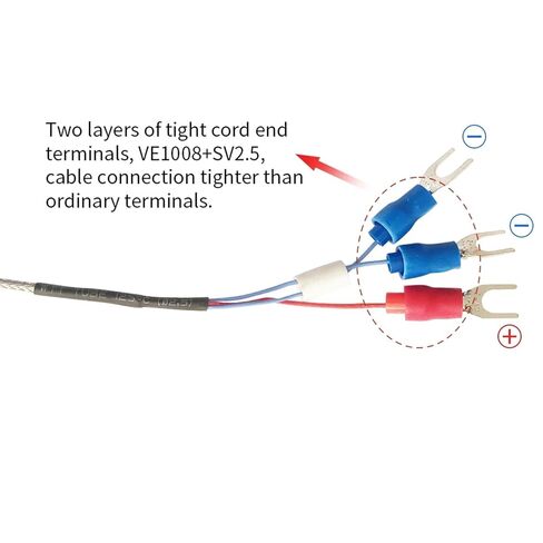 M6 Thread PT100 Thermocouple PT100 Temperature Sensor 0-800℃ Two Layers Terminals with 5M Anti-Interference Shielding Wire in Kuwait