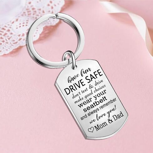New Driver keychain Gifts Drive Safe Keychain For Son Daughter 16 Year Old Birthday Gifts From Mom Dad in Saudi Arabia