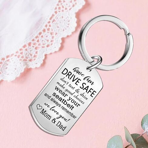 New Driver keychain Gifts Drive Safe Keychain For Son Daughter 16 Year Old Birthday Gifts From Mom Dad in Saudi Arabia