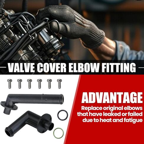 MITZONE Valve Cover Elbow Fitting Compatible with Nissan 2003-2008 350Z Infiniti FX35 G35 M35 VQ35DE 3.5L in Saudi Arabia