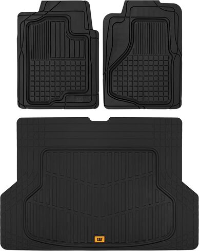 Cat Car Floor Mats for Trucks, Cars - Reservoir Deep Dish All-Weather Car Mats, Waterproof Automotive Floor Liners for Cars Trucks SUV, Universal Car Accessories, Black in Saudi Arabia