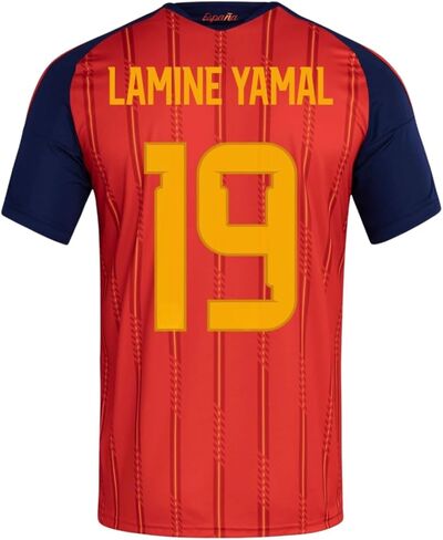 Spain Lamine Yamal #19 Men’s Soccer Jersey Fan Edition – Short Sleeve Training & Casual Shirt – Home 2026/27 in Saudi Arabia