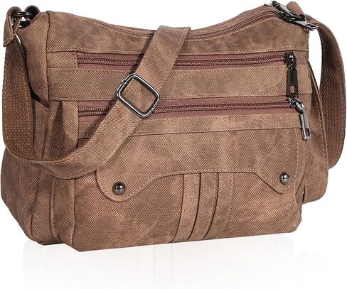 ELDA Crossbody Bag For Women Hobo Fashion Purses and handbags Daily Medium Shoulder Bags Multi Pocket Lightweight Pocketbook in Kuwait