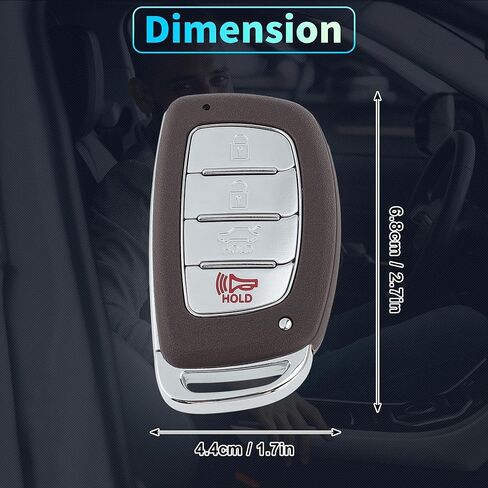 X AUTOHAUX CQOFD00120 434 MHz Replacement Keyless Entry Remote Smart Key Fob for Hyundai Elantra 2017 2018 No.95440-F2000/95440-F3000 4 Buttons in Saudi Arabia