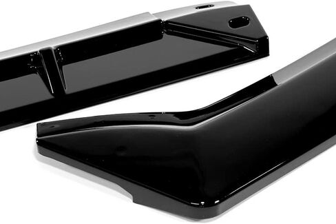 EPARTS ABS البلاستيك 3PCS STP-Style الجبهة الوفير الشفاه الفاصل طقم الجسم حماية تقليم متوافق مع 2011 2012 2013 2014 Acura TSX (مطلي باللون الأسود) in Kuwait