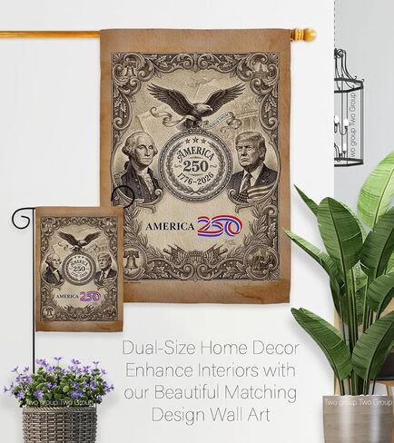 America 250 Flag Founders Tribute Independence Day Wall Tapestry House Banner Official Licensed Merchandise Canvas Prints Yard Sign Textile Woven Fabric Poster USA 250th Anniversary Decoration Gift in Kuwait