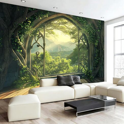 KKYEJLQYI Magic Treehouse Forest Tapestry 79 x 59 Inches - Polyester Wall Hanging - for Bedroom Dorm Living Room Decor(Enchanted Forest Arch) in Saudi Arabia