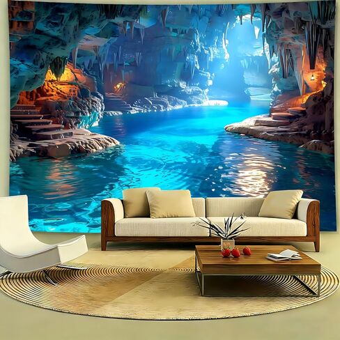 KKYEJLQYI Magic Treehouse Forest Tapestry 79 x 59 Inches - Polyester Wall Hanging - for Bedroom Dorm Living Room Decor(Enchanted Forest Arch) in Saudi Arabia
