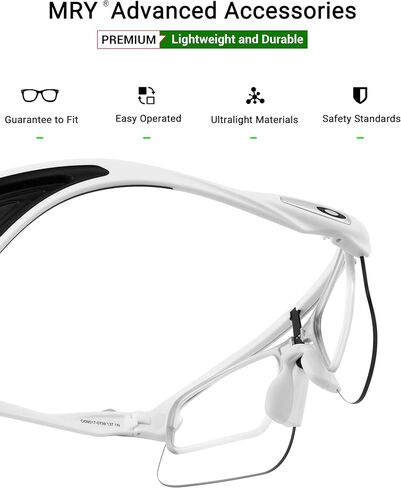 Mryok Rx إدراج محول بصري/Rx حامل عدسات طبية متوافق مع Oakley Stunt Devil OO9517 / Stunt Devil S OO9518 - شفاف in Saudi Arabia