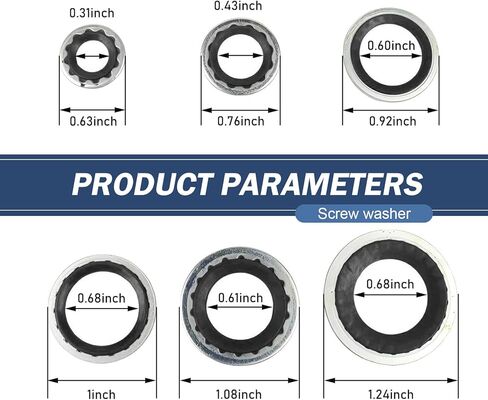 45 قطعة مجموعة حشية مكيف الهواء للسيارة، 6 أحجام طقم حشية إغلاق منفذ ضاغط مكيف الهواء، مجموعة سدادات حلقية للتيار المتردد التلقائي متعددة الاستخدامات مانعة للتسرب، غسالة منفذ نظام تكييف عالمي لمعظم السيارات (أسود) in Kuwait