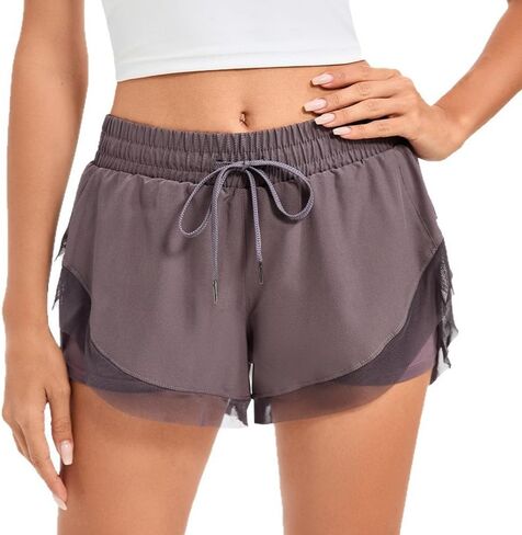 Women's Loose-Fitting Sports Shorts – 2-in-1 Design with Drawstring, Anti-Exposure Yoga Shorts in Saudi Arabia