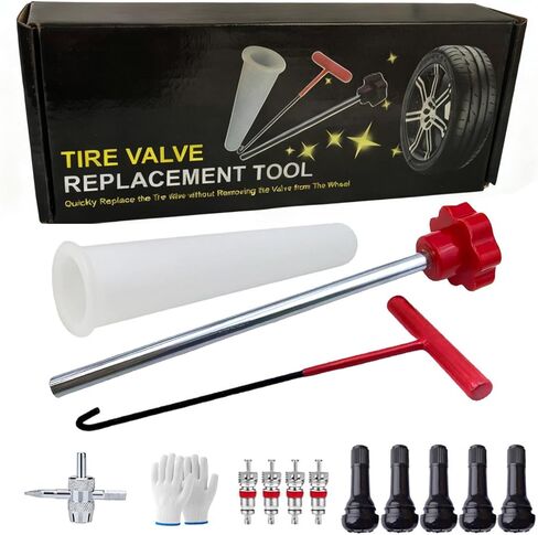 Quick Change Tire Valve Core Tool Kit - for Car, Truck, SUV, ATV, Motorcycle - Fits 11.3mm Rim Holes - Replace Valve Stems (TR413) in Saudi Arabia